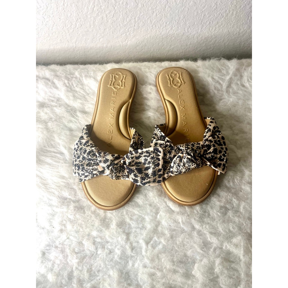 Alex Marie Hamala Bow Sequin Memory Foam Flat Slide Sandals Women Size 8M - Picture 2 of 7